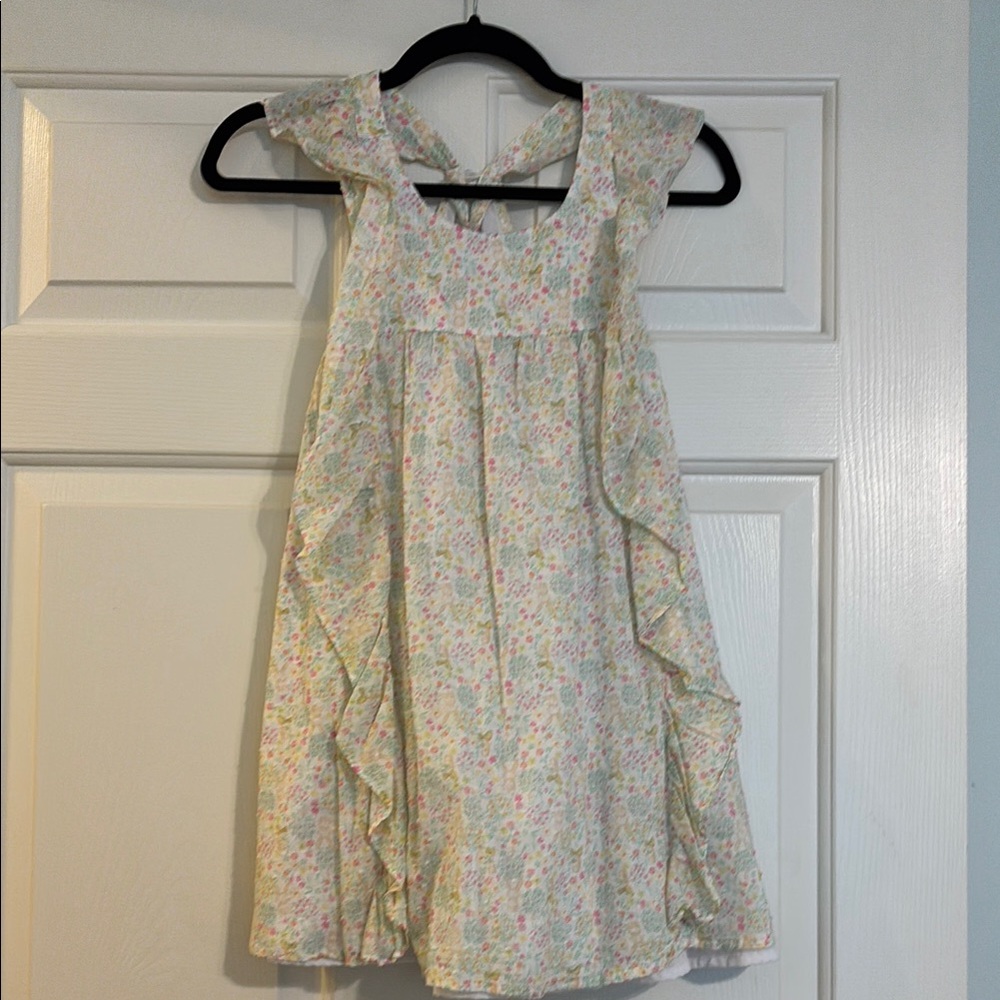 Shabby Chic Cream Halter Sundress for Wedding Guest